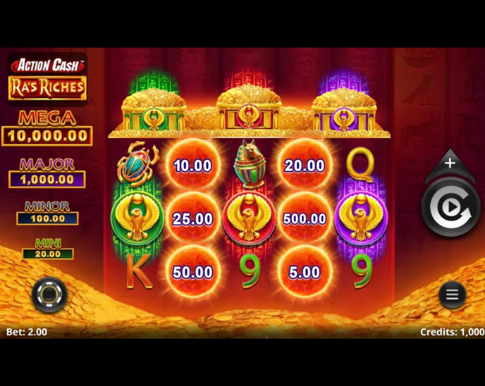 action cash ra’s riches