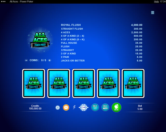 all aces – power poker