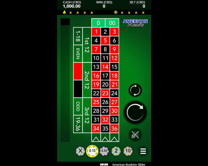 american roulette slider