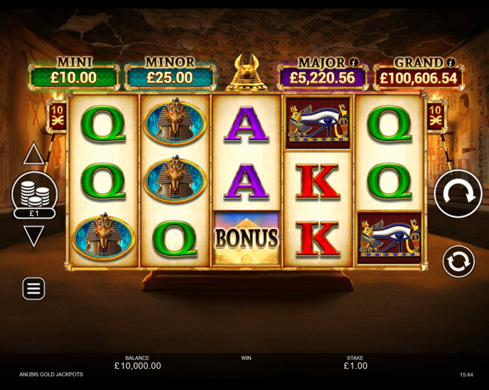 anubis gold jackpots