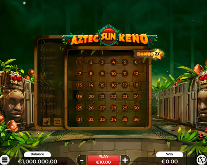 aztec sun keno