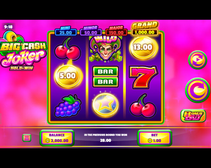 big cash joker - hold & win