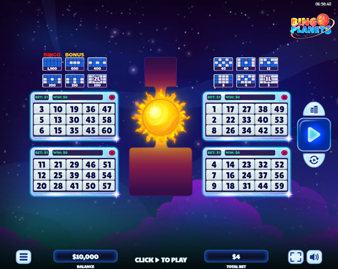 bingo planets
