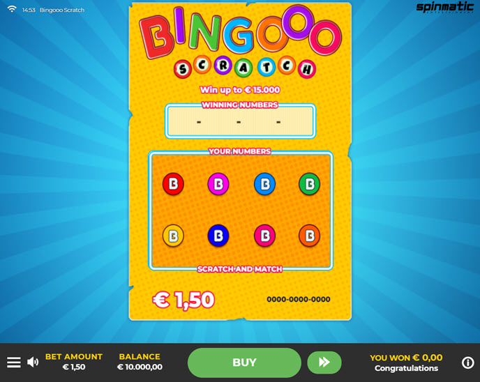 bingooo scratch