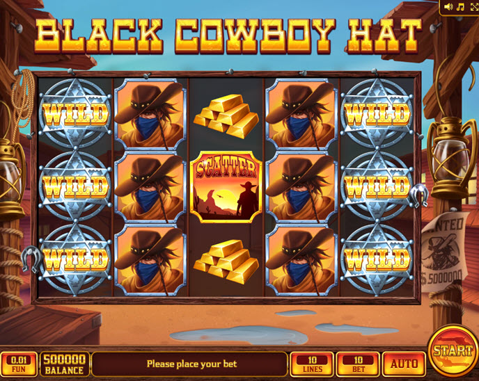 black cowboy hat