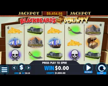 Blackbeard’s Bounty (Jackpot Software)