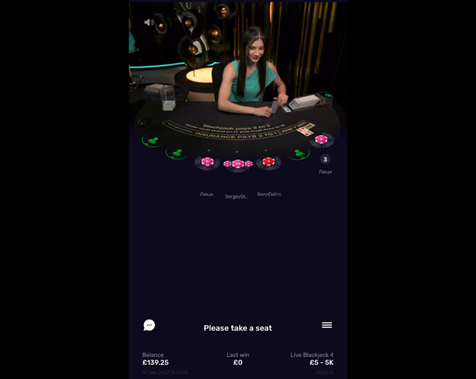 blackjack (beter live)