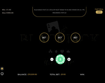 blackjack deluxe (dragon gaming)