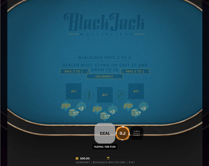 blackjack multipliers