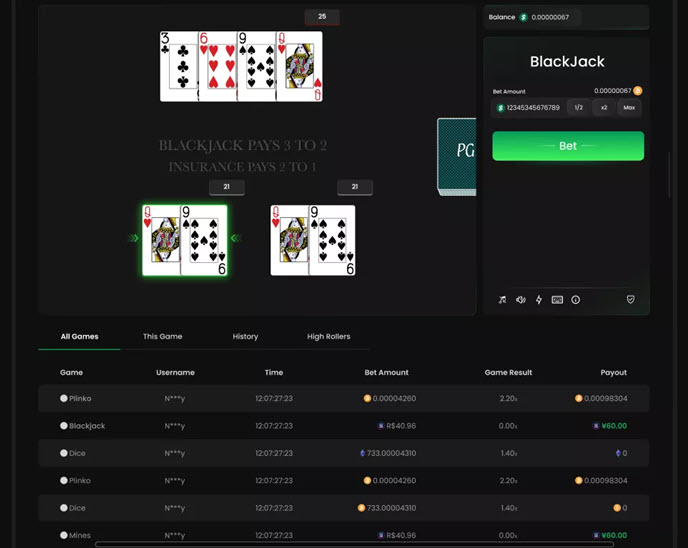 blackjack (pascal gaming)