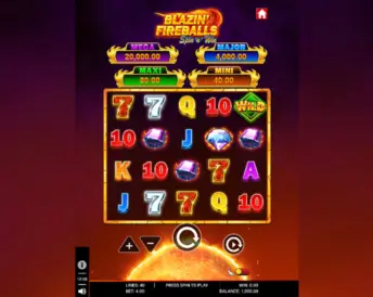 Blazin’ Fireballs Spin ‘n’ Win