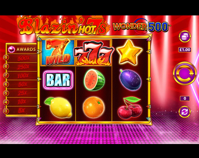 blazin hot 7’s wonder 500