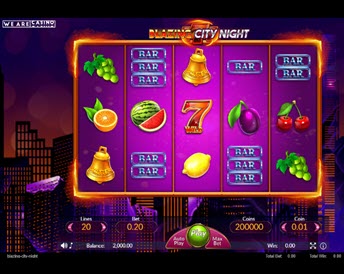 blazing city night