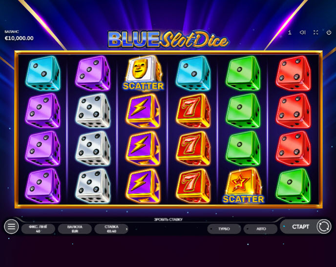 blue slot dice