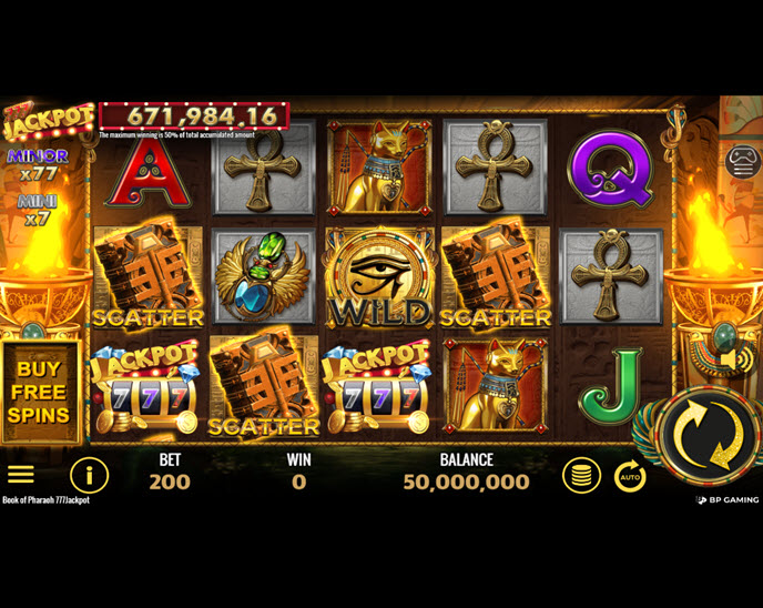 book of pharaoh 777 jackpot