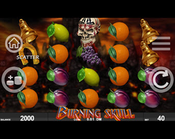 burning skull