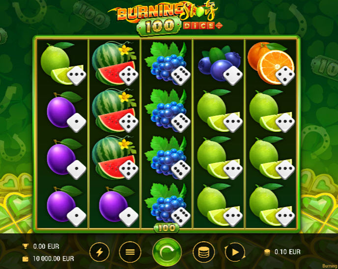 burning slots 100 dice