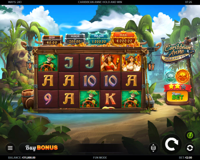 caribbean anne hold and win
