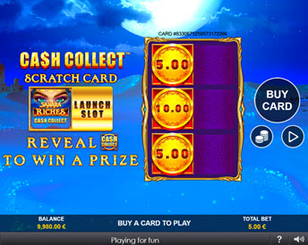 cash collect scratch card