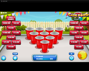 cash pong instant tap