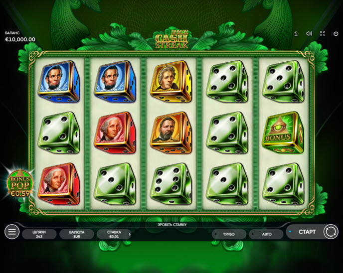 cash streak dice