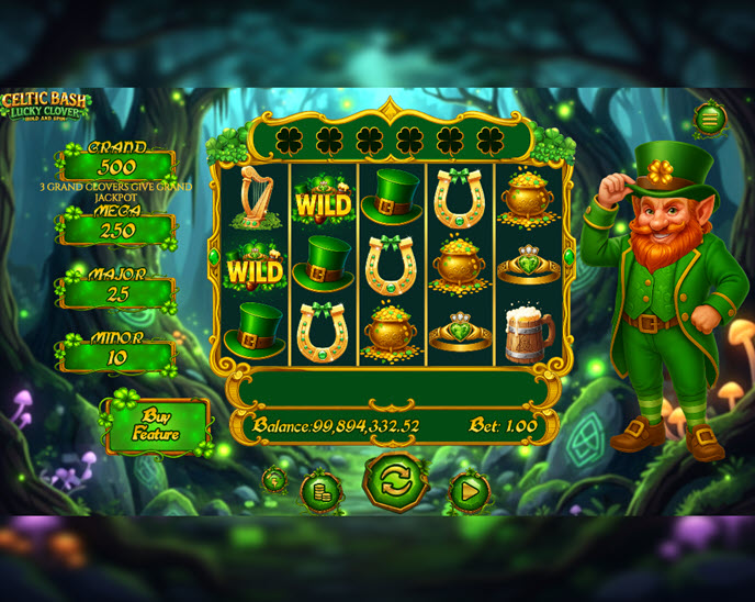 celtic bash: lucky clover hold and spin