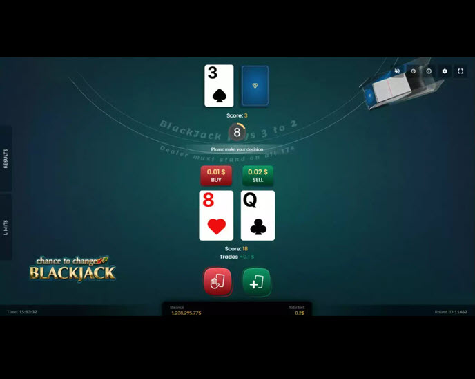 chance to change blackjack
