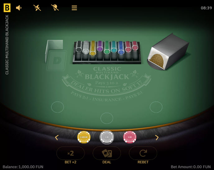 classic multihand blackjack