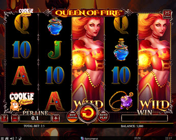 cookie casino queen of fire