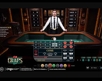 craps live (evolution gaming)