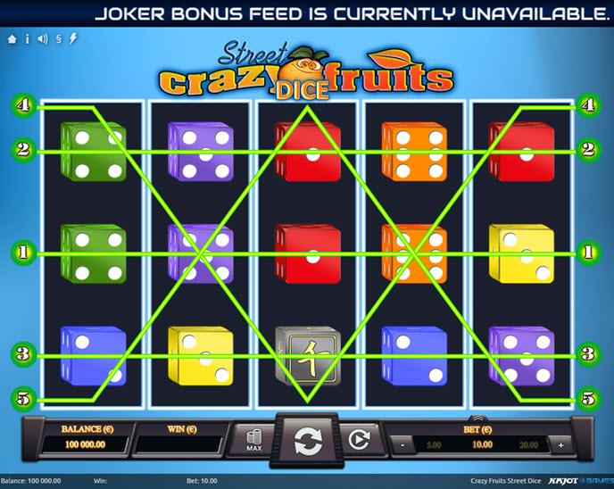 crazy fruits dice