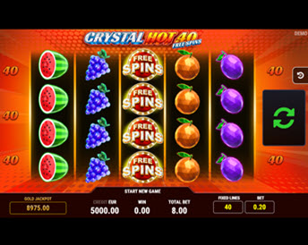 crystal hot 40 free spins