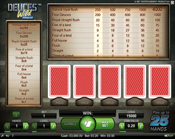deuces wild double up (netent)