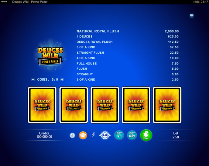 deuces wild – power poker