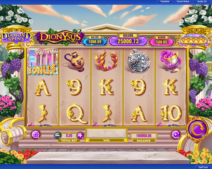 diamond spins dionysus