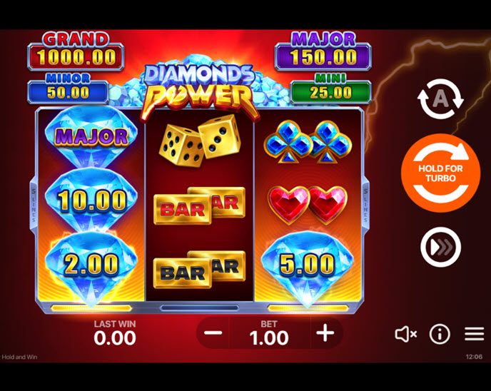 diamonds power: hold and win