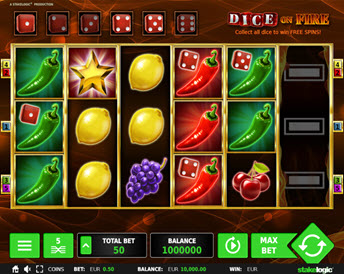 dice on fire