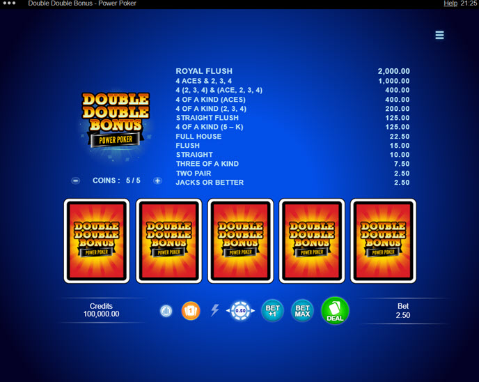double double bonus – power poker