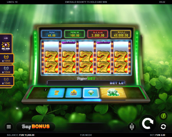 emerald bounty 7s hold and win