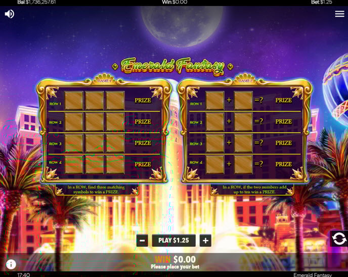 emerald fantasy scratch card