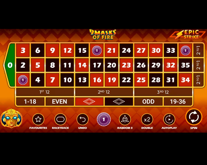epic strike roulette 9 masks of fire
