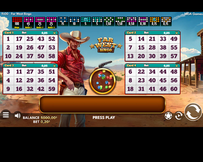 far west bingo