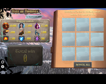 fate of throne scratchcard