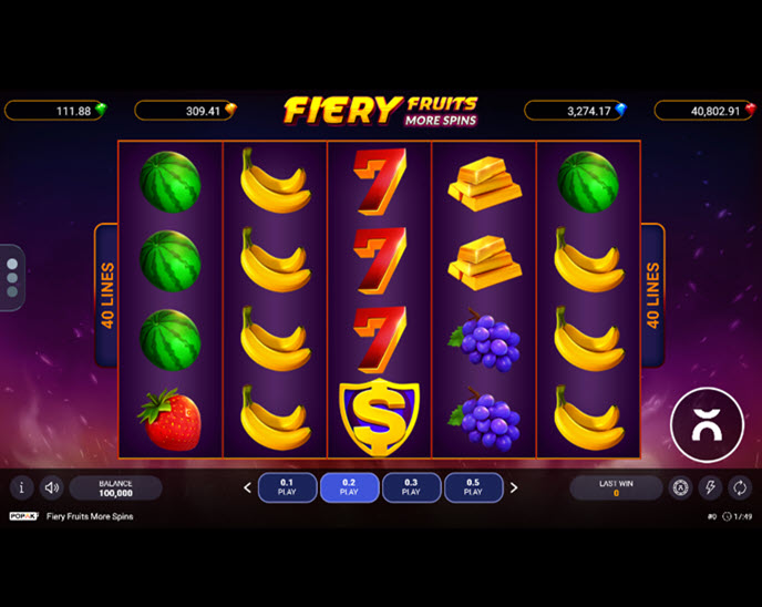 fiery fruits more spins