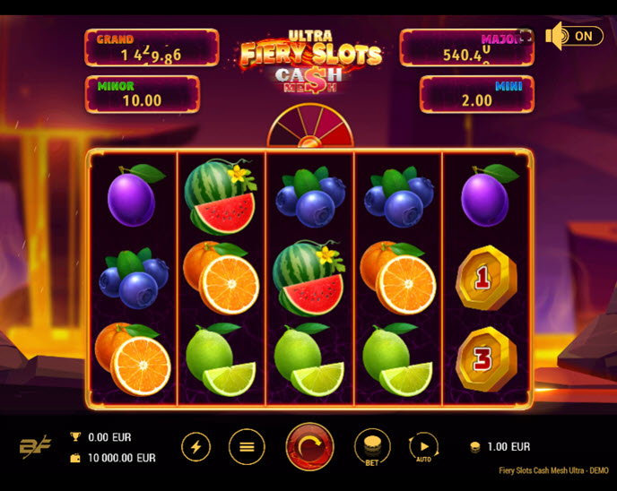 fiery slots cash mesh ultra