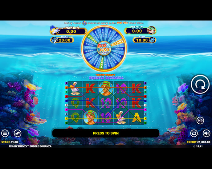 fishin’ frenzy bubble bonanza