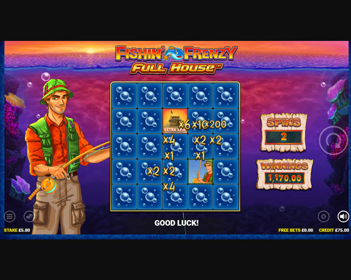 fishin’ frenzy full house