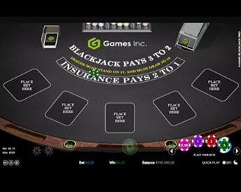 five hand blackjack pro (games inc)