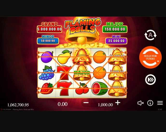flaming bells: hold and win