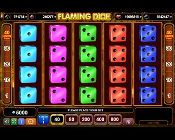 flaming dice